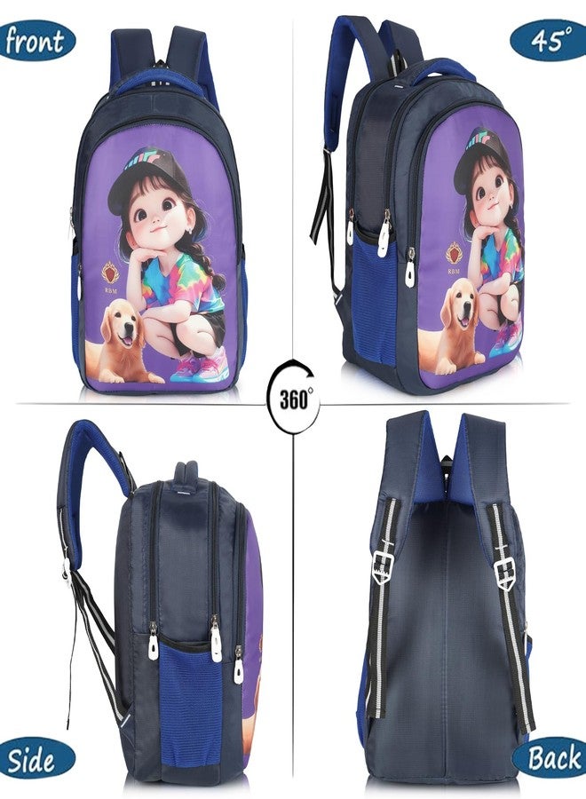 RBM Kids School Backpack For Nursery To Class 2 | 15.5 Inch Lightweight Waterproof Bag | Cartoon Printed School Bag For Boys & Girls (BAG07) - Image 3